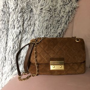 Micheal Kors brown suede purse